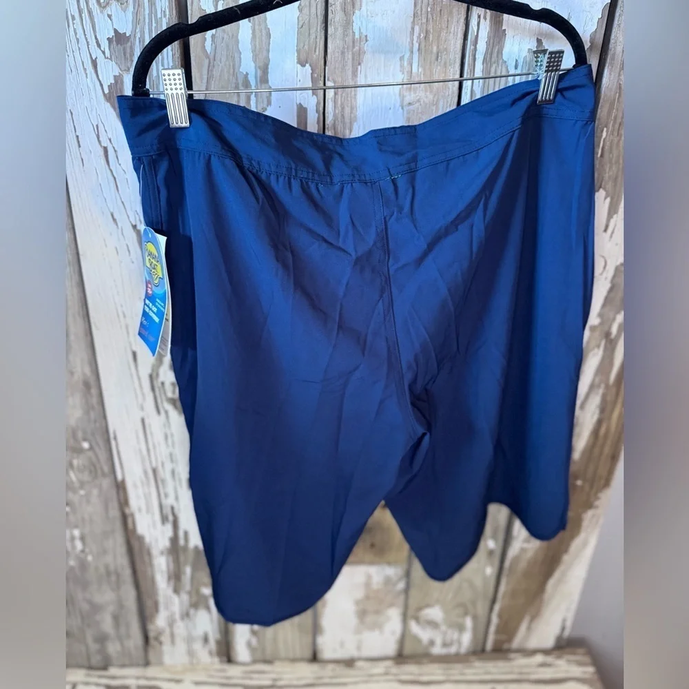 Banana Boat Shorts Men’s XL Navy & Yellow NWT UPF 50+ Inseam 11”